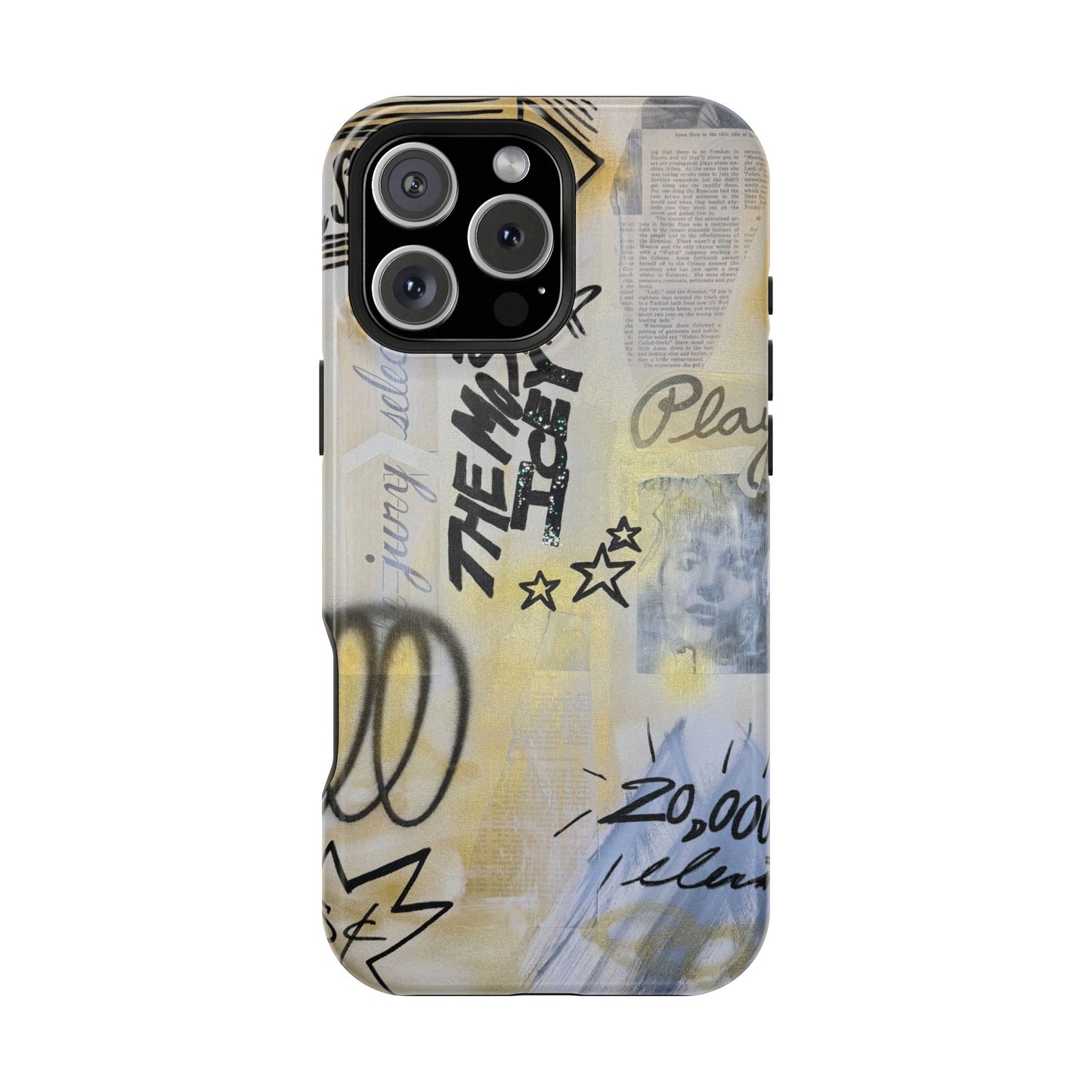 MagSafe "golden glacier" airbrush iPhone case