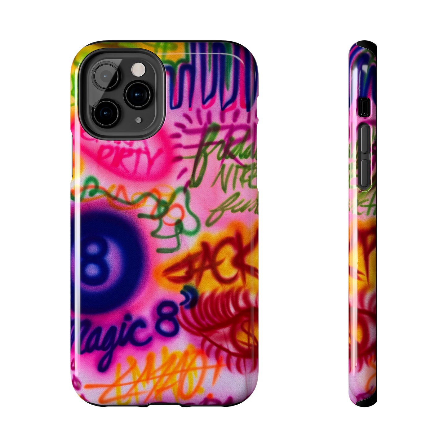 "colorful chaos" airbrush iPhone case