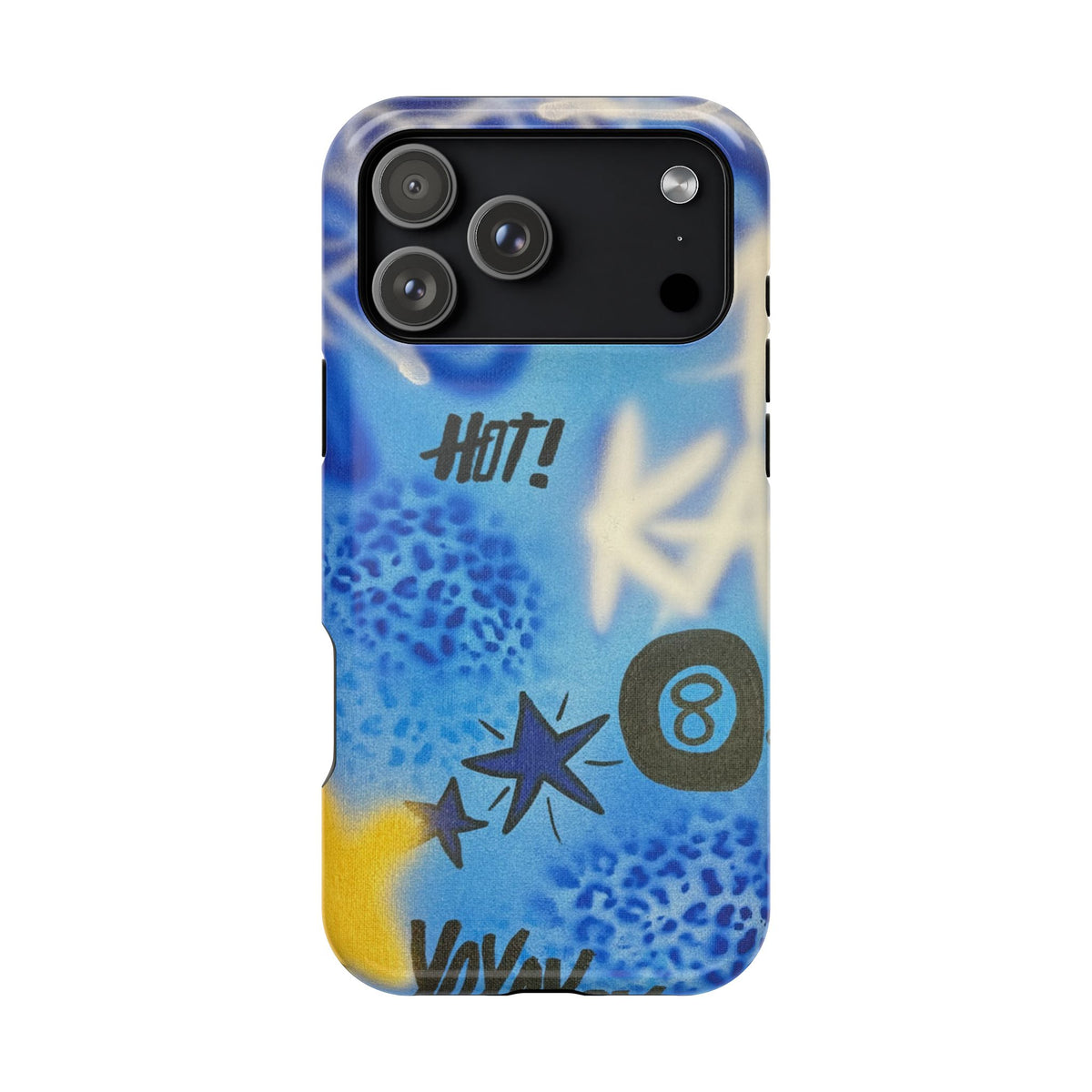 MagSafe "brilliant blues" airbrush iPhone case