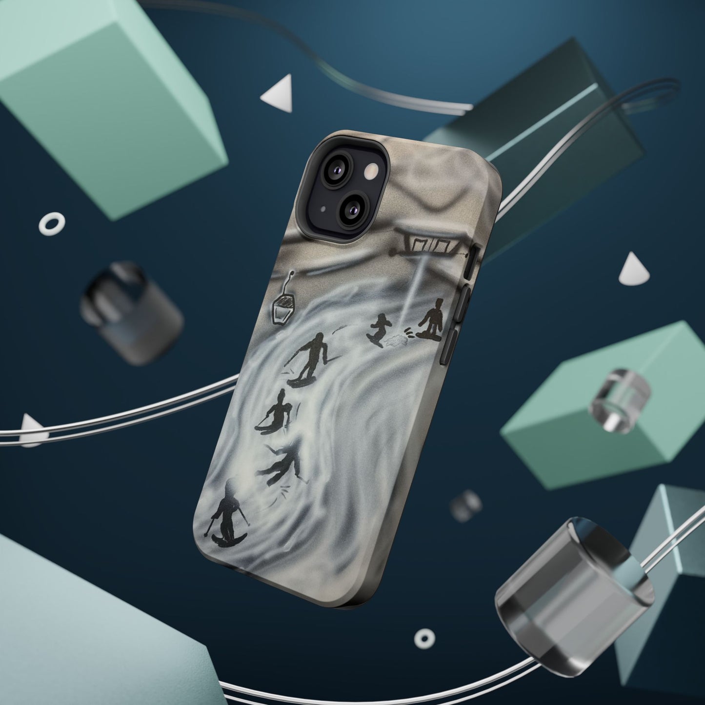 MagSafe "arctic avalanche" airbrush iPhone case