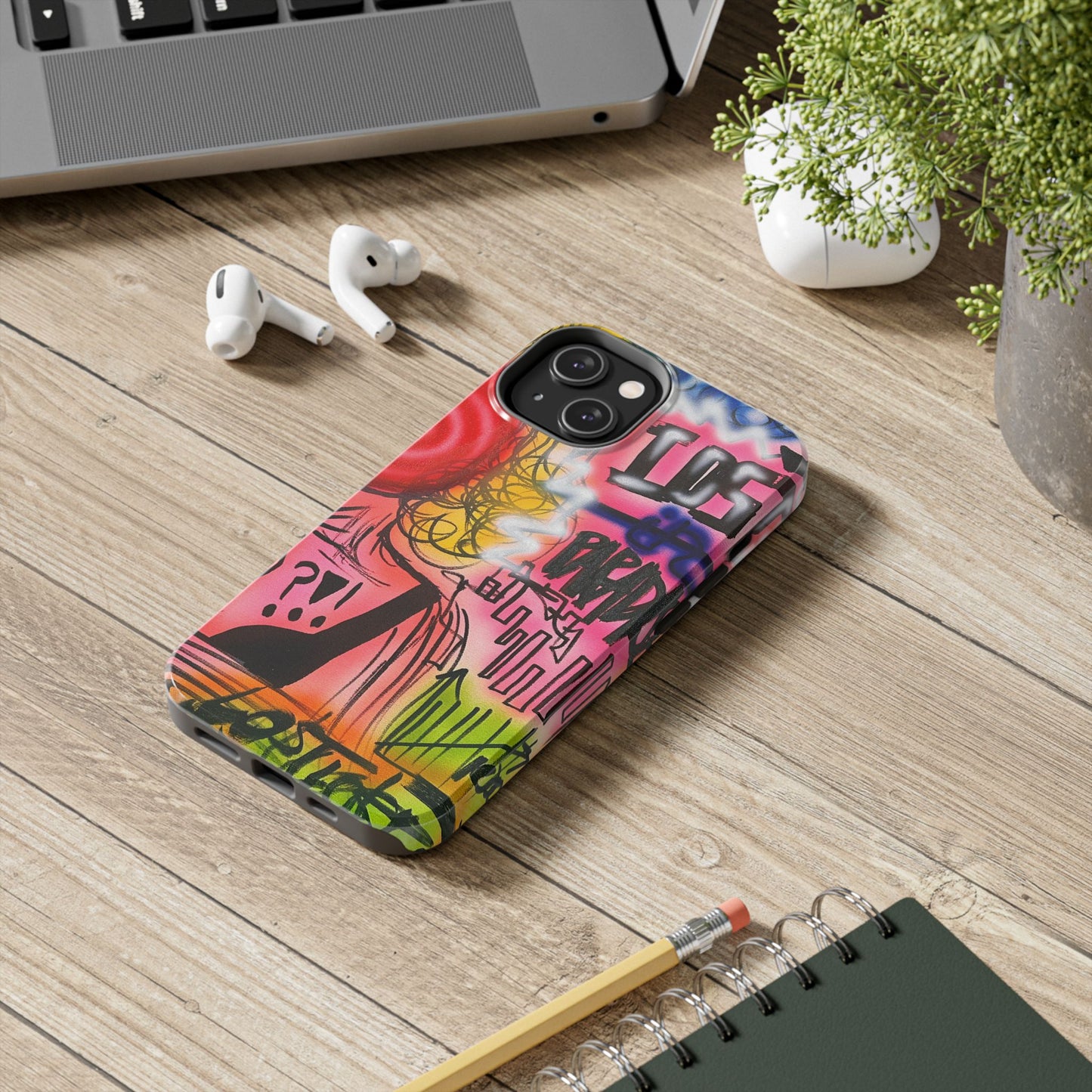 "lost in paradise" airbrush iPhone case