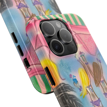 "kinis & tinis" airbrush iPhone case