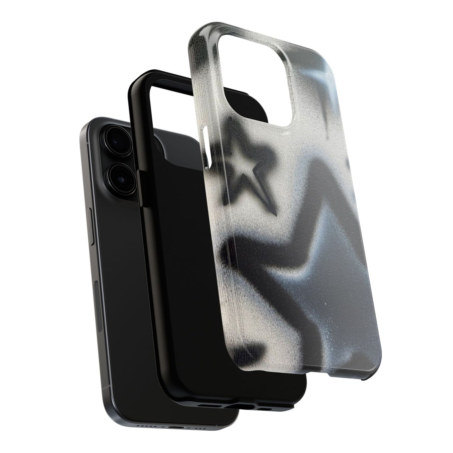 "black & white stars" airbrush iPhone case