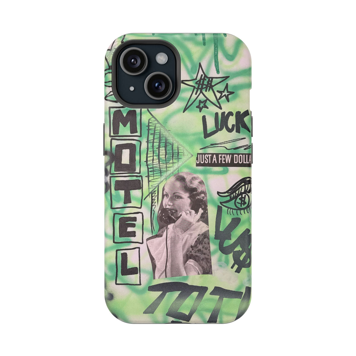 MagSafe "lust over luck" airbrush iPhone case