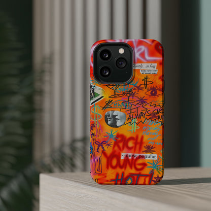 MagSafe „reich, jung, heiß“ Airbrush iPhone Hülle