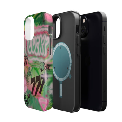 MagSafe "so lucky" airbrush iPhone case