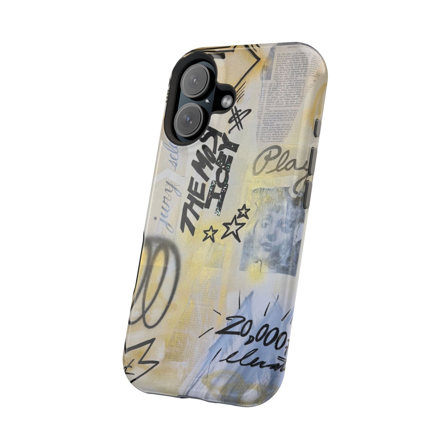 MagSafe "golden glacier" airbrush iPhone case