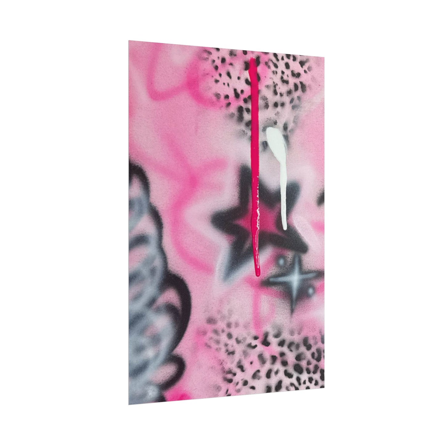 "pink cheetah" airbrush rolled print