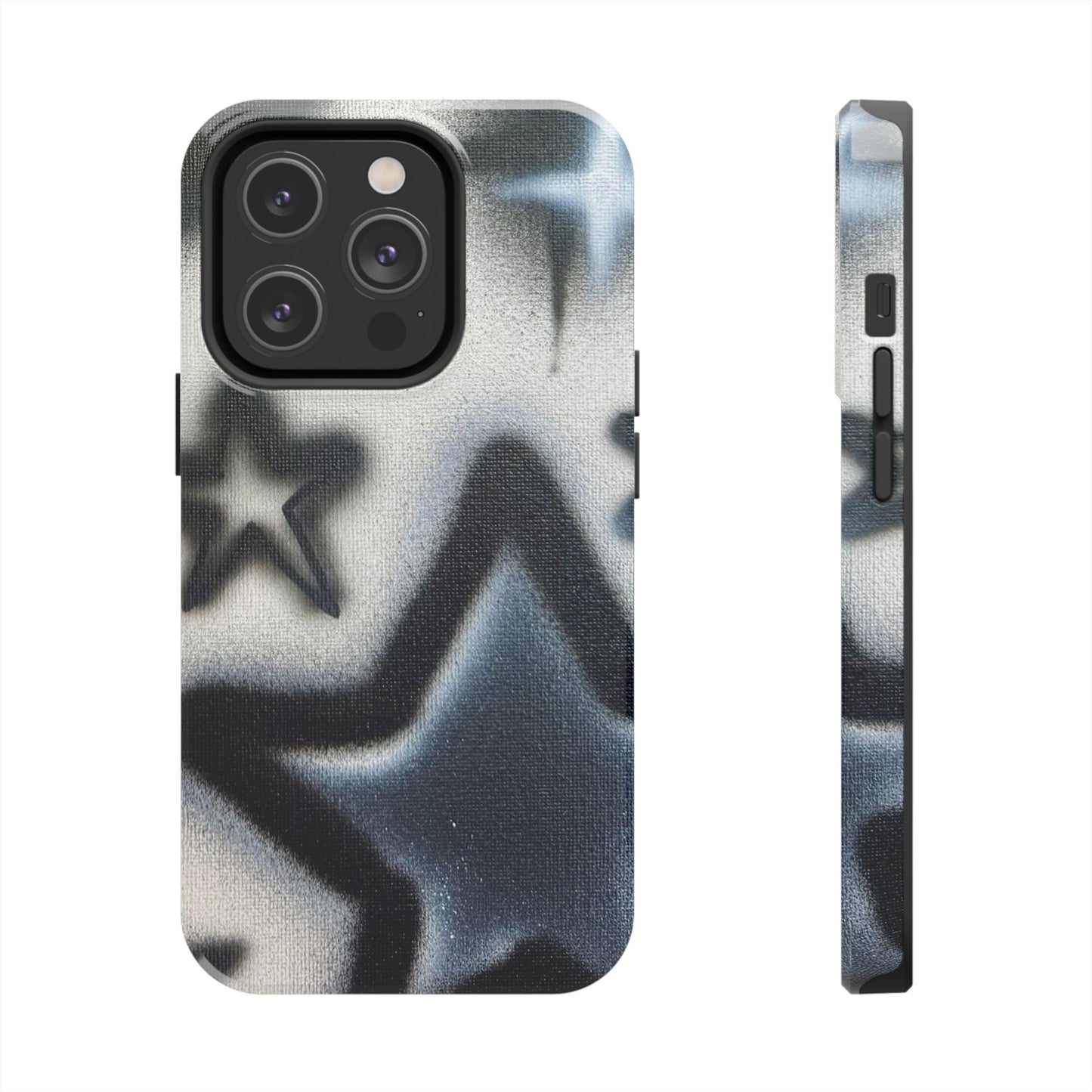 "black & white stars" airbrush iPhone case