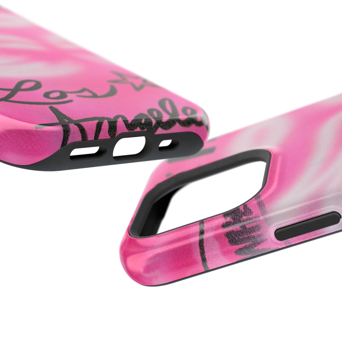 MagSafe "pinke Engelsflügel" Airbrush iPhone Hülle