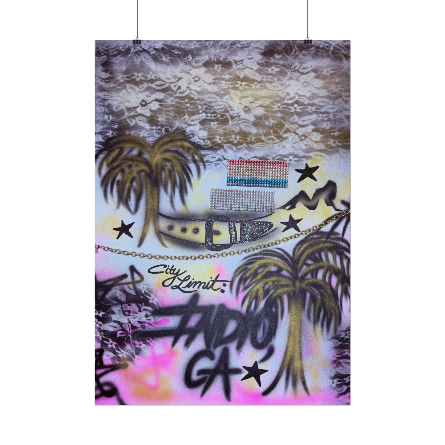 "indio, ca" airbrush rolled print