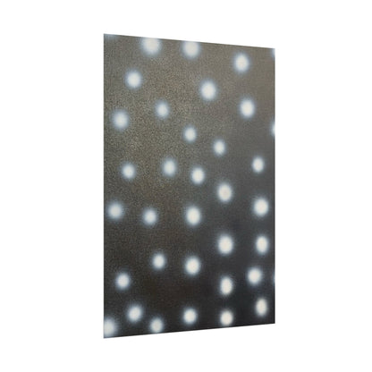 "coconut noir polka dots" airbrush rolled print
