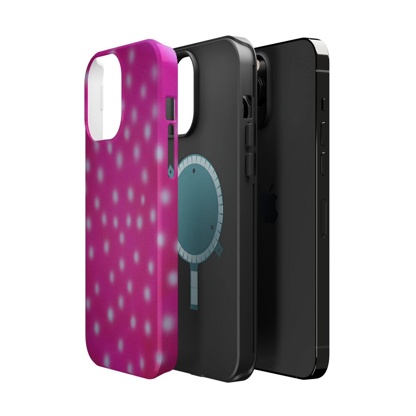 MagSafe "bubblegum polka dot" airbrush iPhone case