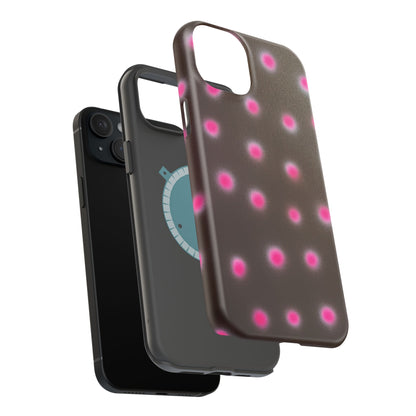 MagSafe "cherry mocha polka dot" airbrush iPhone case