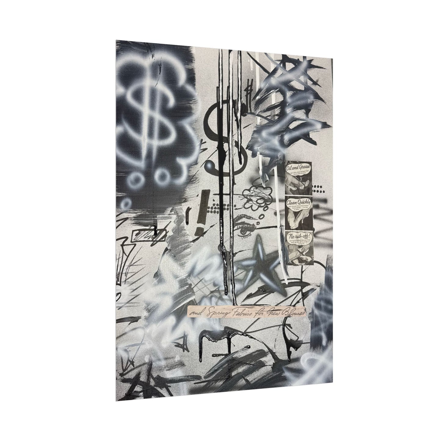 "monochrome mood" airbrush rolled print