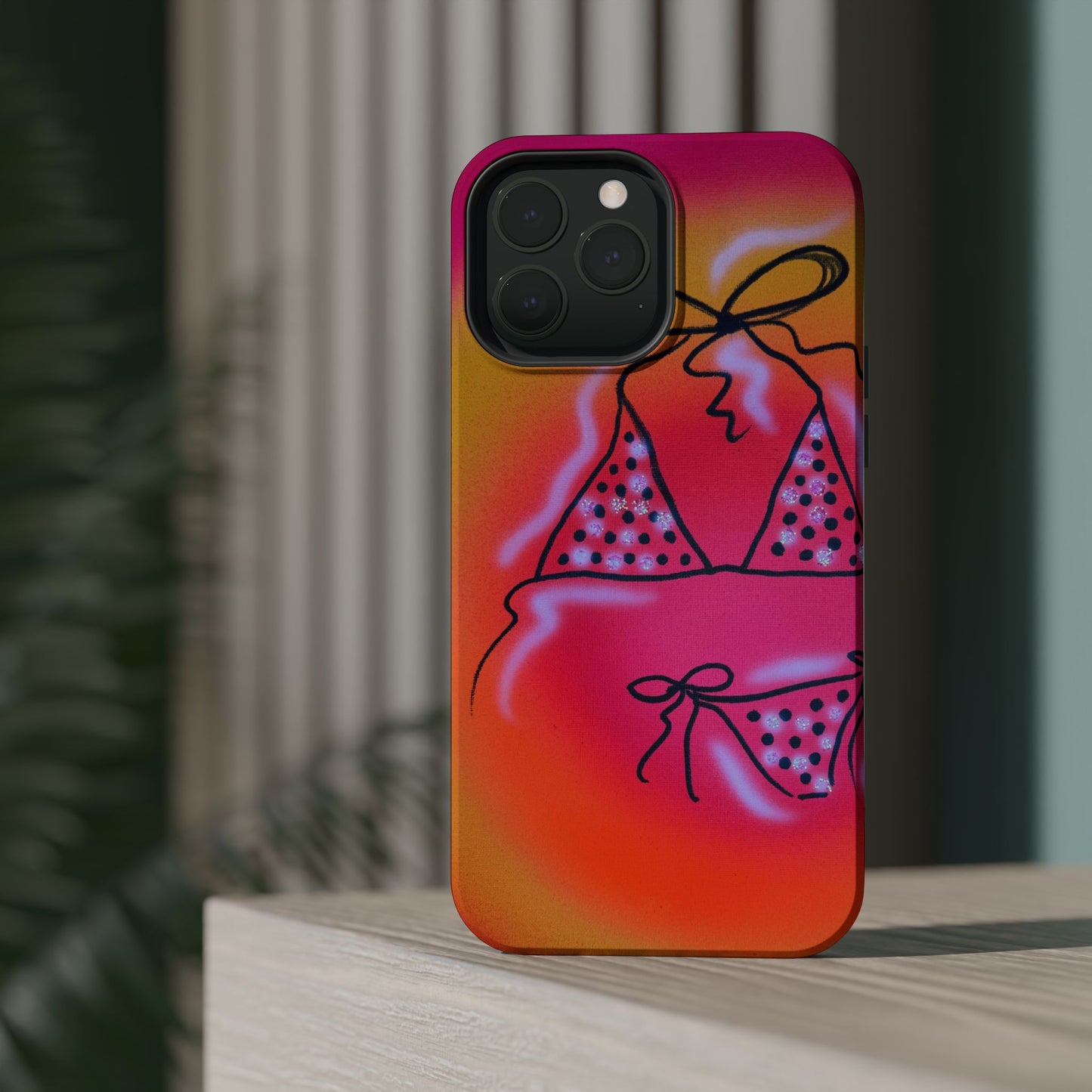 MagSafe "glitter bikini" airbrush iPhone case