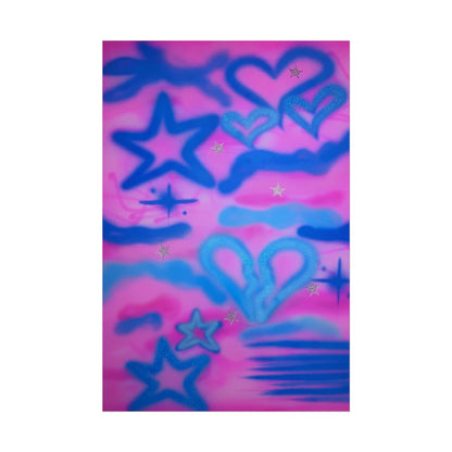 "blue camo" airbrush rolled print