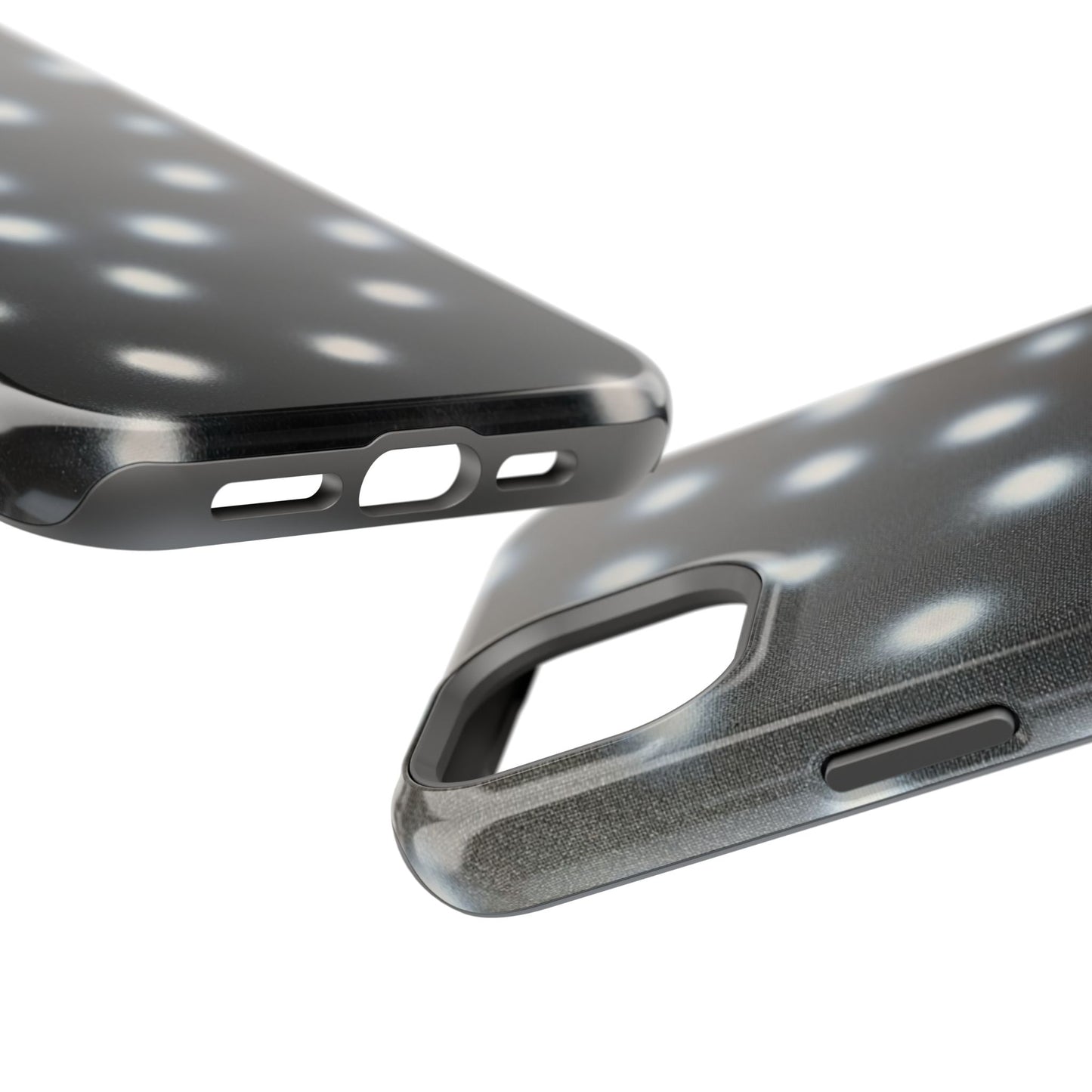 MagSafe "coconut noir polka dot" airbrush iPhone case