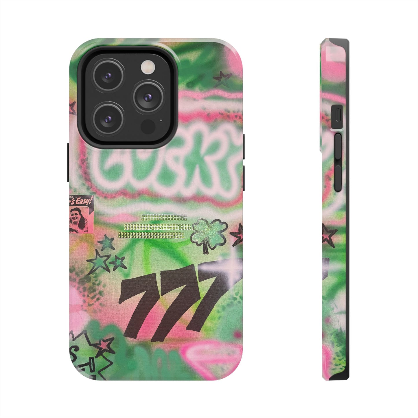 "so lucky" airbrush iPhone case