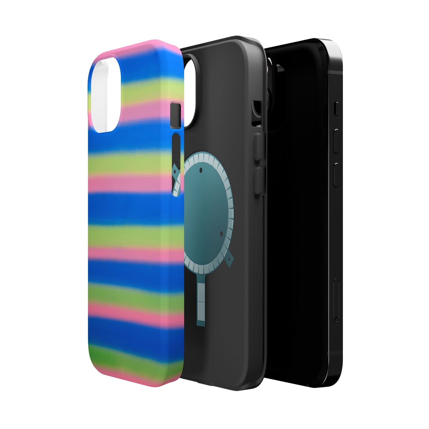 MagSafe "sherbet stripes" airbrush iPhone case