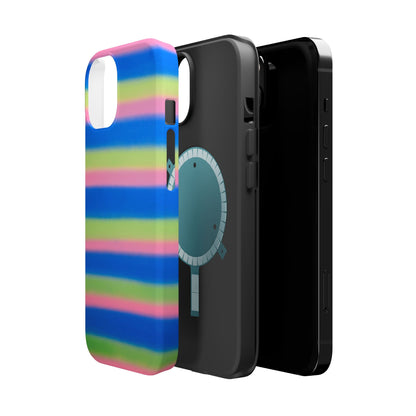 MagSafe "sherbet stripes" airbrush iPhone case
