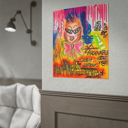 "contact: unknown" airbrush rolled print