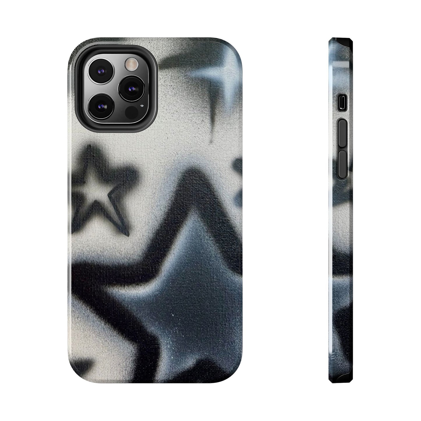 "black & white stars" airbrush iPhone case