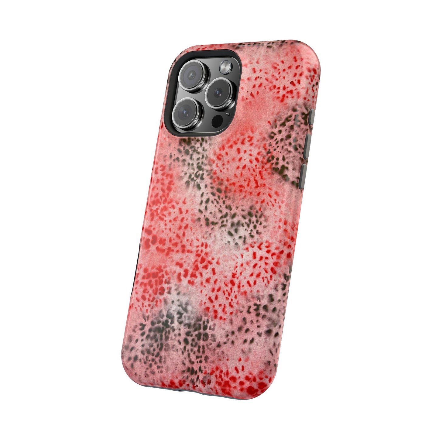MagSafe "red cheetah" airbrush iPhone case