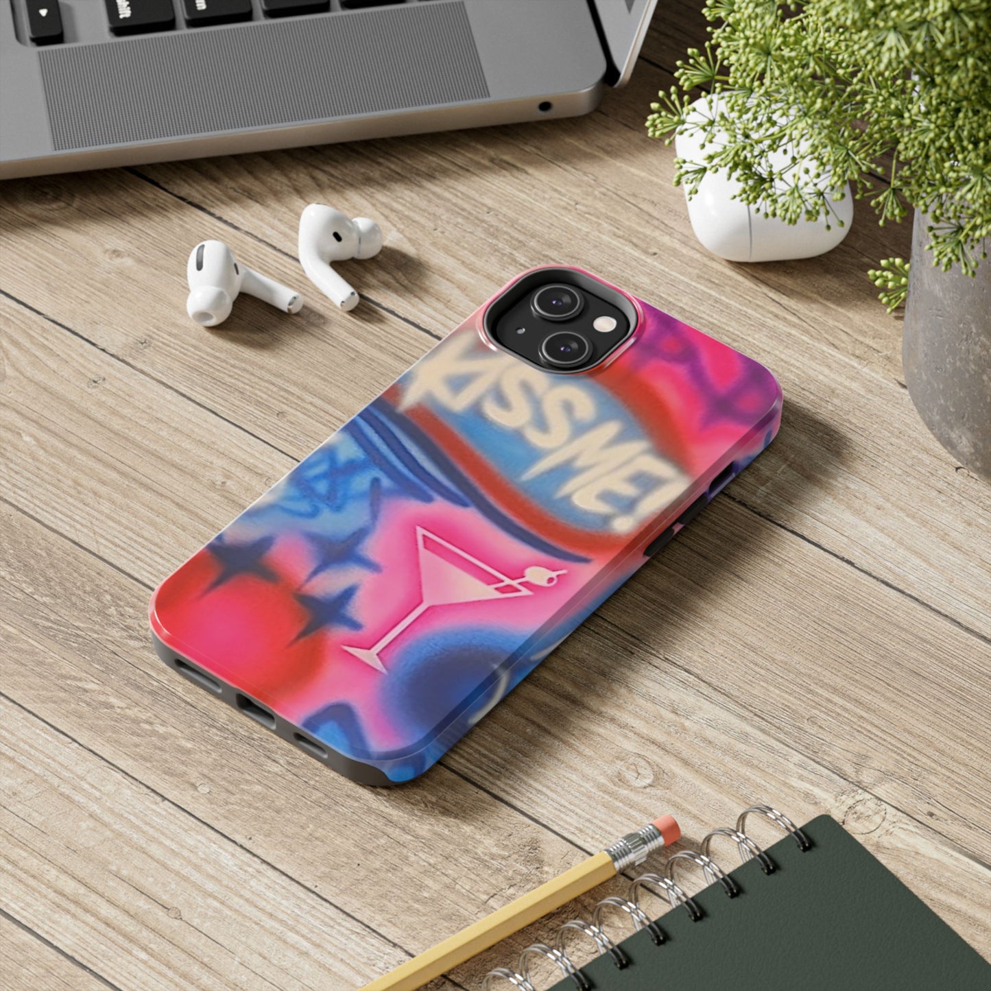 "kiss me pt. 2" airbrush iPhone case
