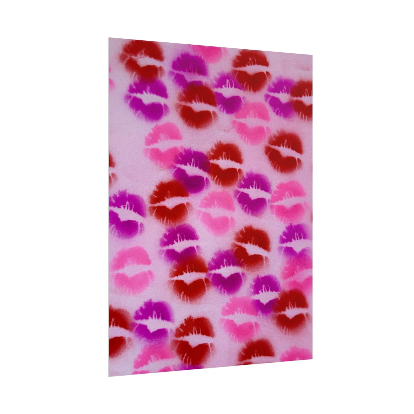 "mwah!" airbrush rolled print