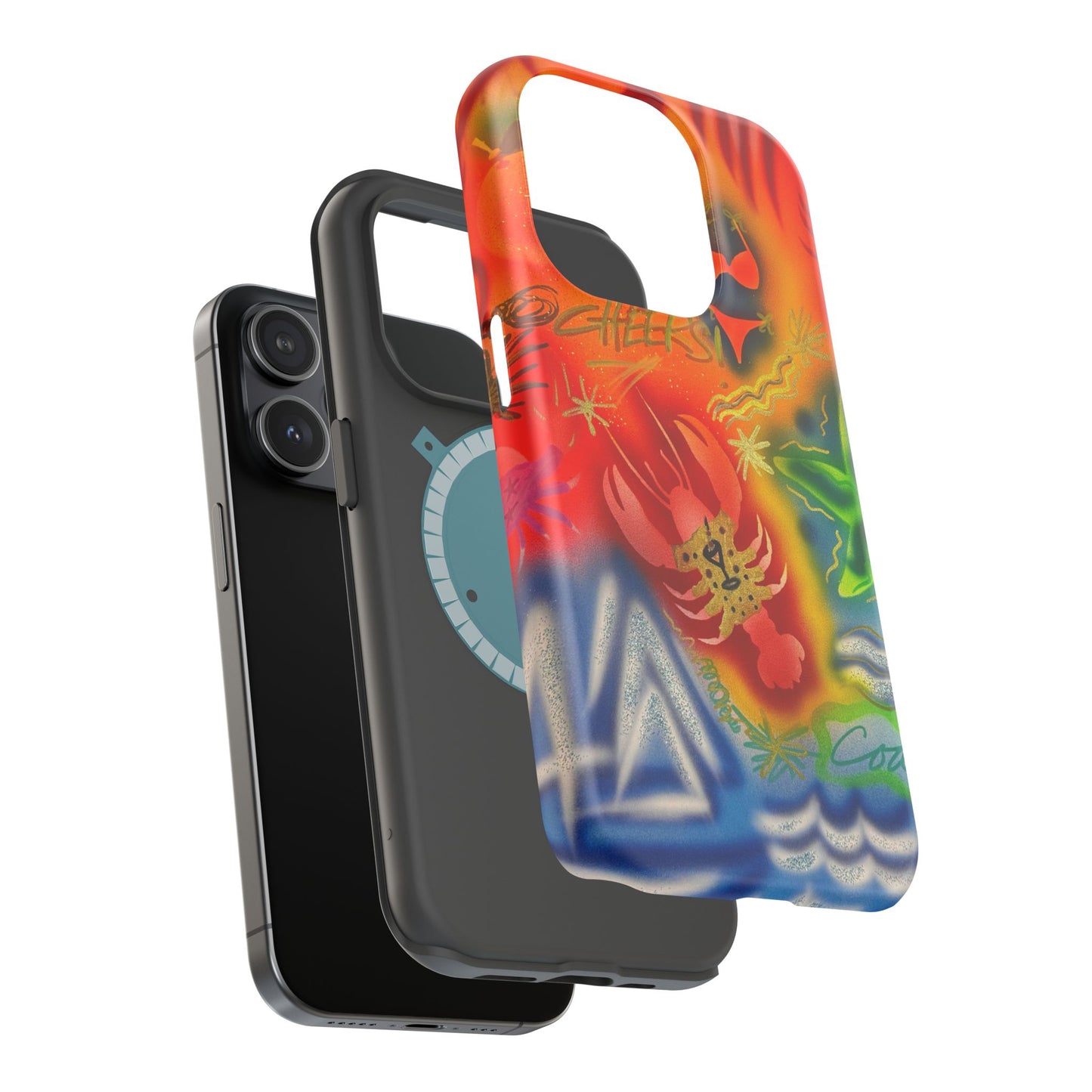 MagSafe "tipsy lobster" airbrush iPhone case