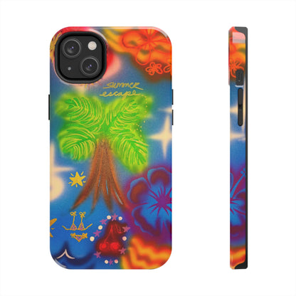 "neon blue palms" airbrush iPhone case