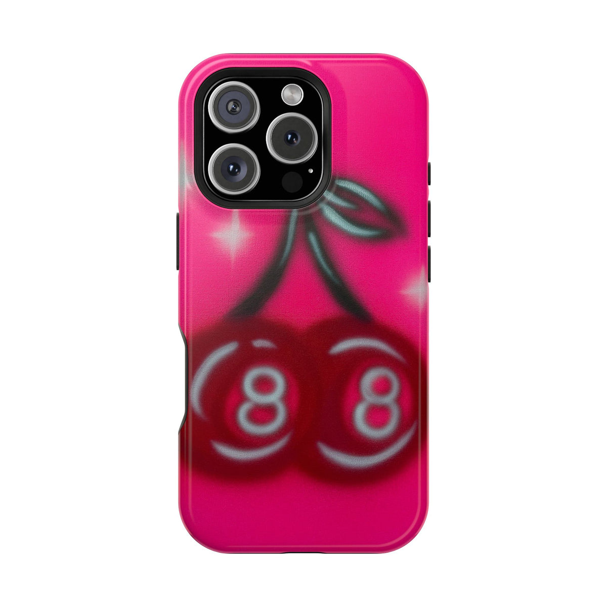 MagSafe "cherry 8ball" airbrush iPhone case
