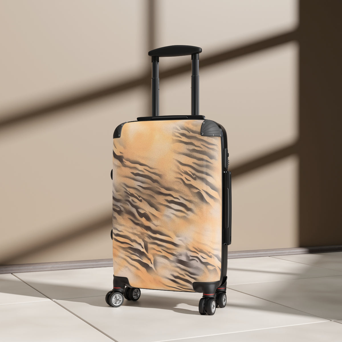 "neutral tiger" airbrush suitcase