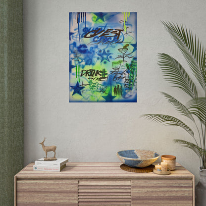 "guest check" airbrush rolled print