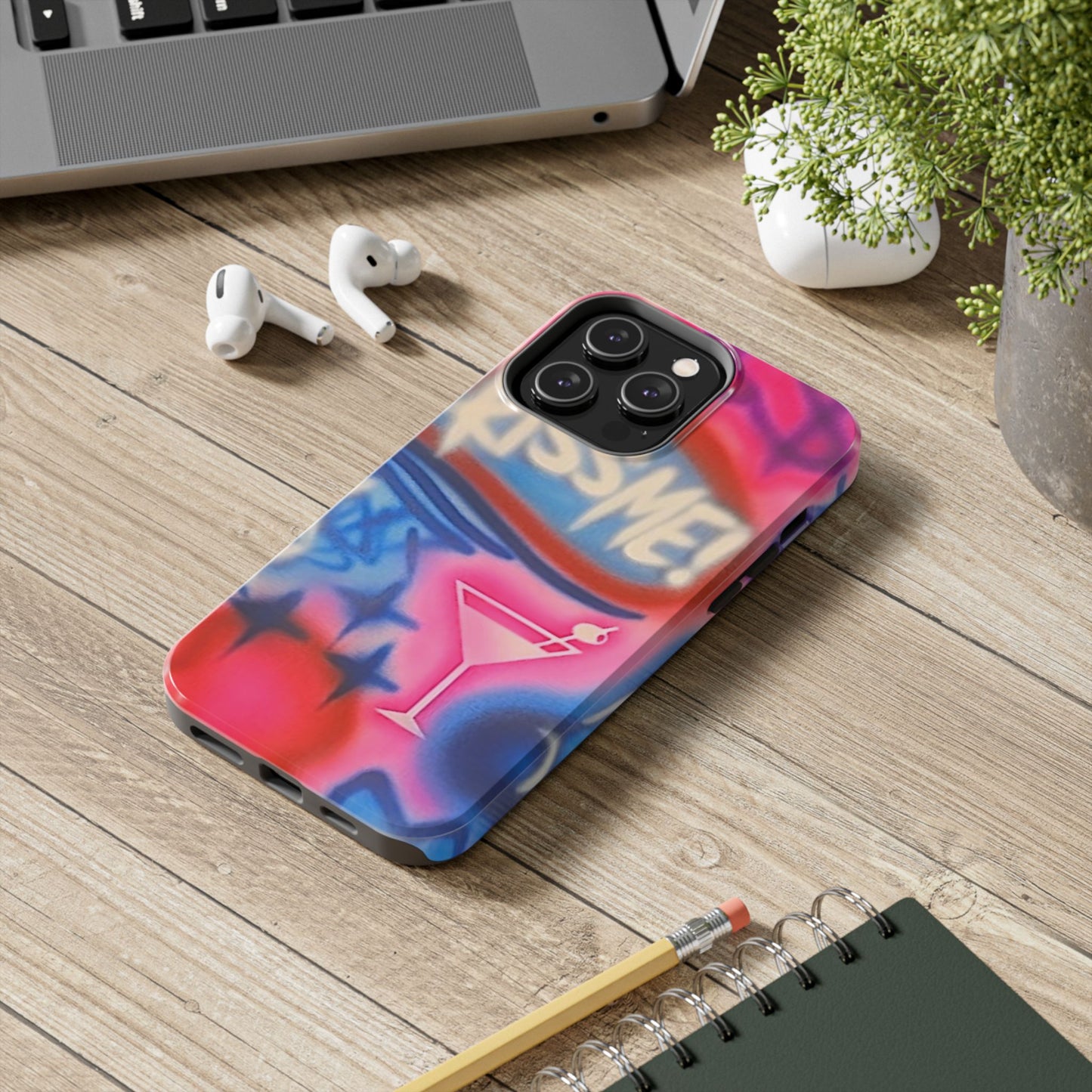 "kiss me pt. 2" airbrush iPhone case