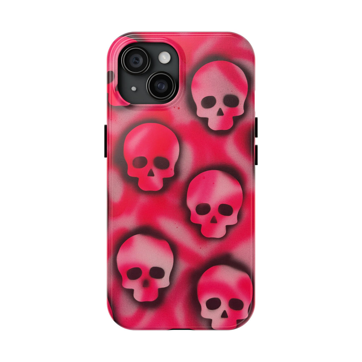 "pink skully" airbrush iPhone case