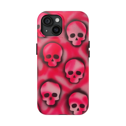 "pink skully" airbrush iPhone case