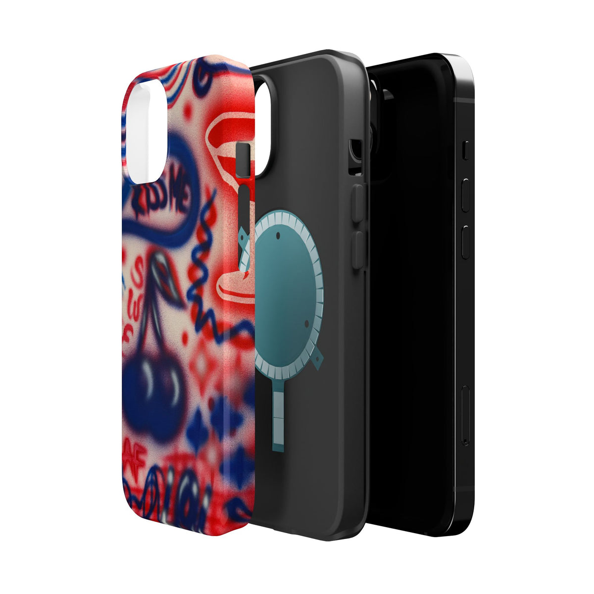 MagSafe „Kiss me“ Airbrush iPhone-Hülle