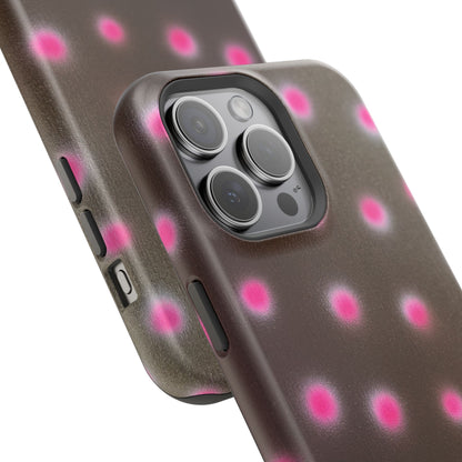 MagSafe "cherry mocha polka dot" airbrush iPhone case