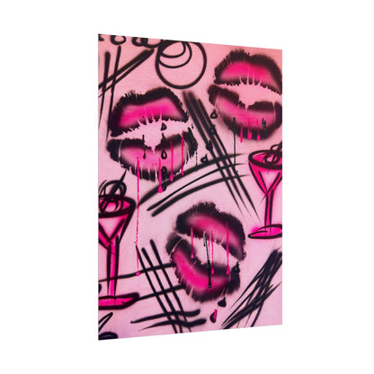 "glossy pout" airbrush rolled print