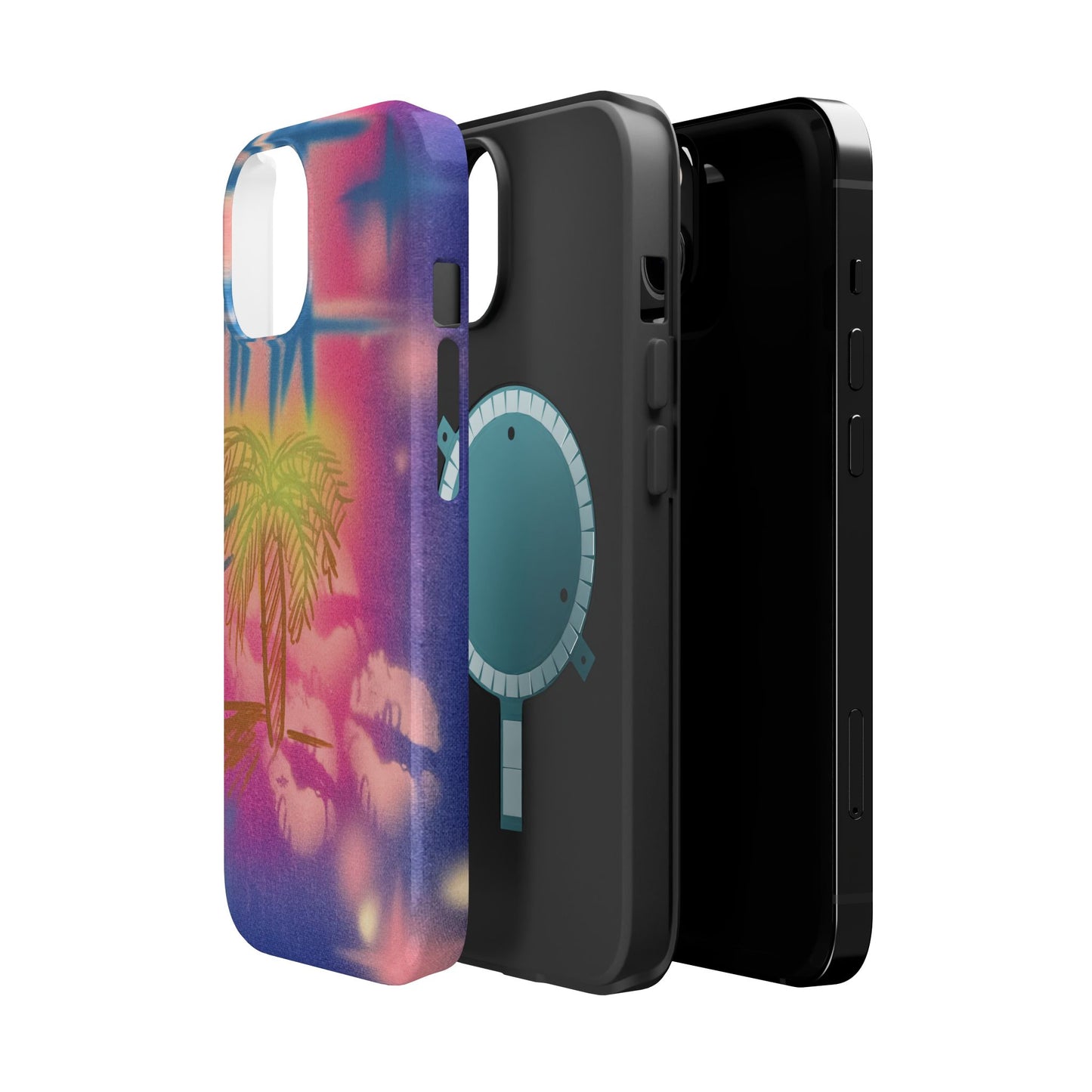 MagSafe "glowy night" airbrush iPhone case