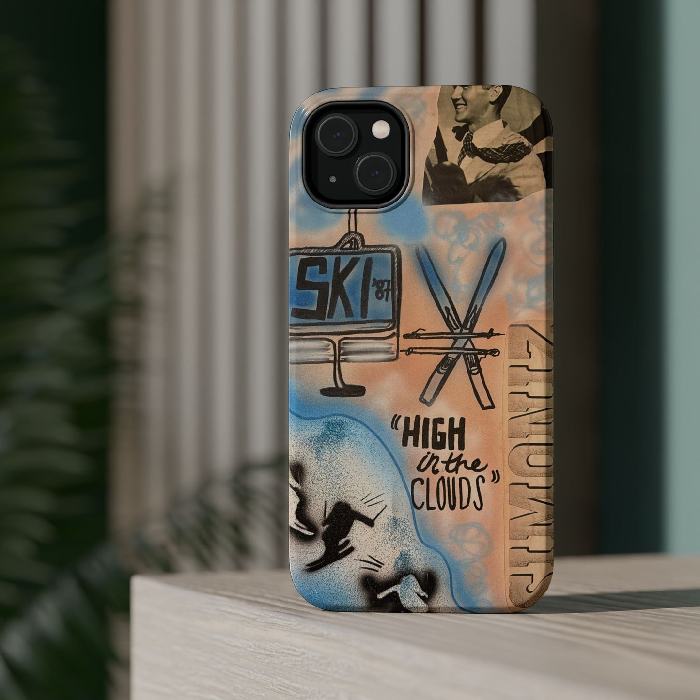 MagSafe „high in the clouds“ Airbrush iPhone Hülle
