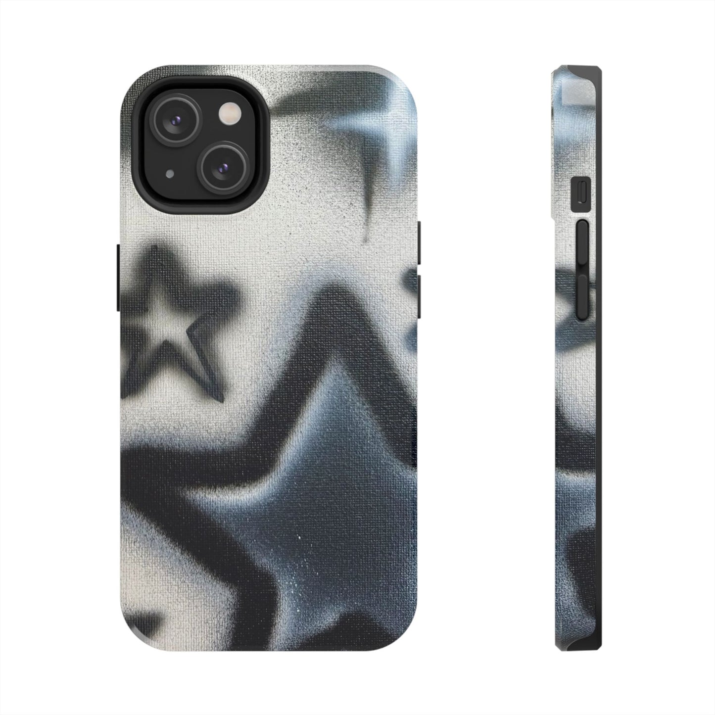 "black & white stars" airbrush iPhone case