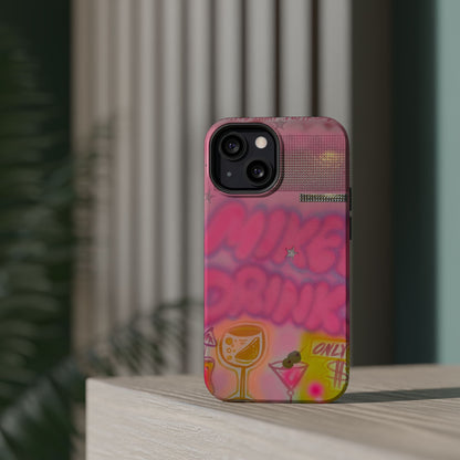 MagSafe "mixed drinks" airbrush iPhone case