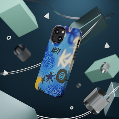 MagSafe "brilliant blues" airbrush iPhone case