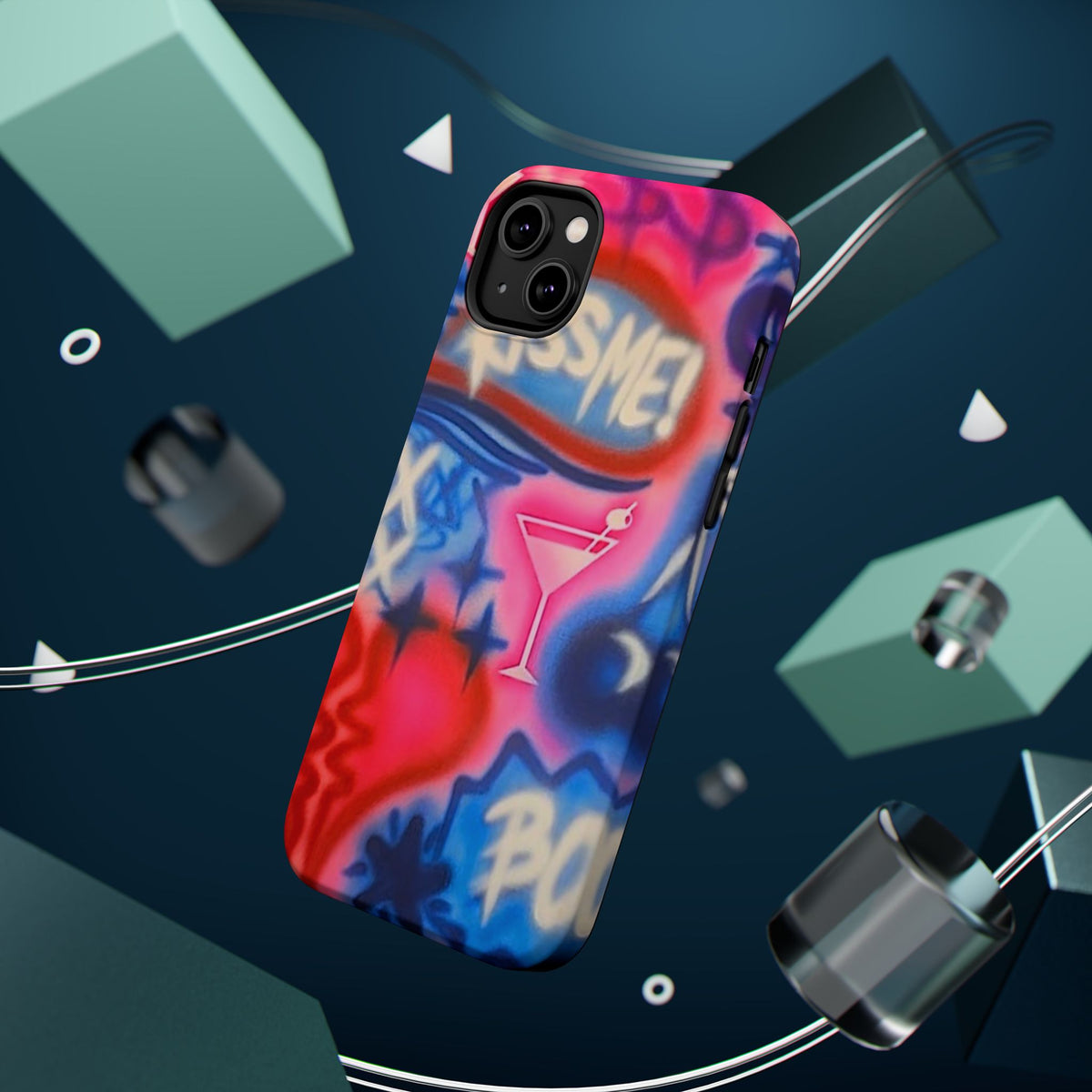 MagSafe "kiss me pt. 2" Airbrush iPhone Hülle
