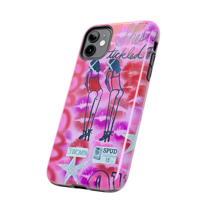 "tickled pink" airbrush iPhone case