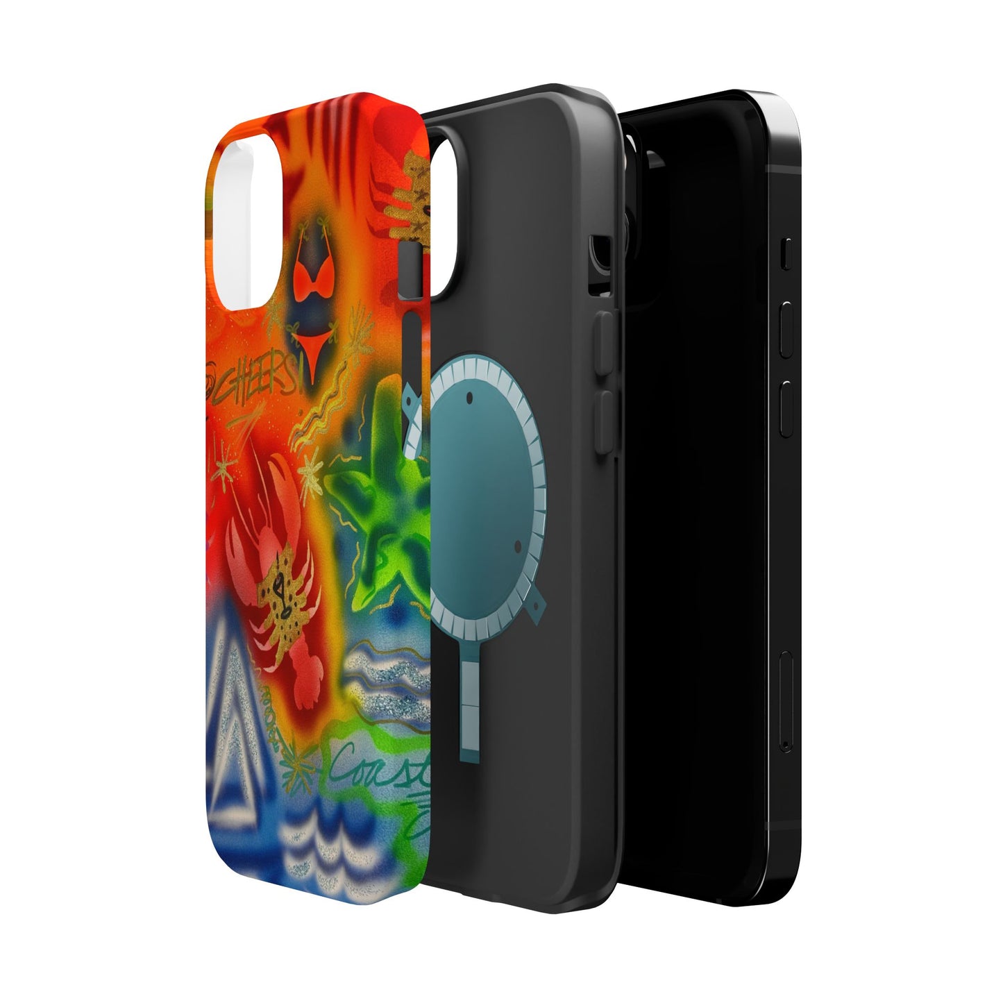MagSafe "tipsy lobster" airbrush iPhone case