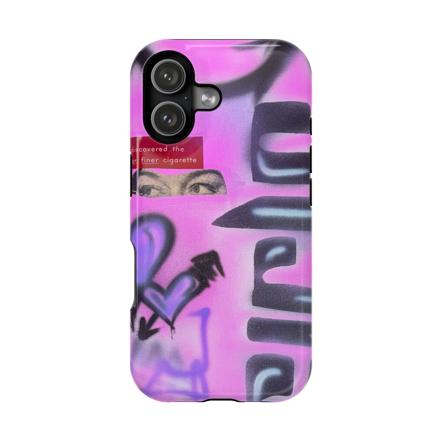 MagSafe "purple princess" airbrush iPhone case